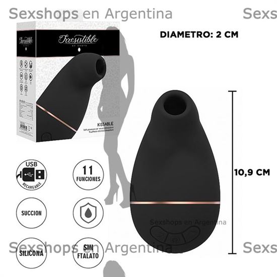 Pequeño Succionador de clitoris con carga USB y un potente motor